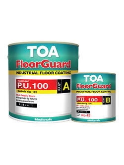 ทีโอเอ ฟลอร์การ์ด พียู 100 สีทับหน้าโพลียูรีเทนฟิล์มบาง 2 ส่วน สำหรับงานพื้นภายนอก