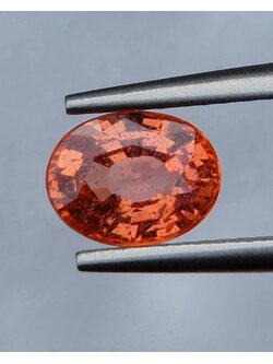 พลอย ออเรนจ์ แซฟไฟร์ Orange Sapphire 1.15 กะรัต (Cts.) พลอยแท้ อัญมณีมงคลประจําวันเกิด เครื่องประดับพลอย