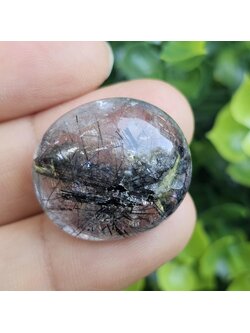 ไหมดำ ควอตซ์ แก้วขนเหล็ก Black Rutilated Quartz 42.51 กะรัต Cts. พลอยแท้ อัญมณีมงคลประจําวันเกิด เครื่องประดับพลอย