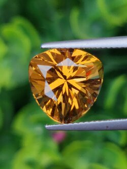 พลอย ซิทริน Citrine 6.94 กะรัต (Cts.) พลอยแท้ อัญมณีมงคลประจําวันเกิด เครื่องประดับพลอย