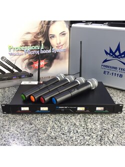 PROEUROTECH ET-111B (444S) ไมค์ลอยมือถือ4ตัว UHF