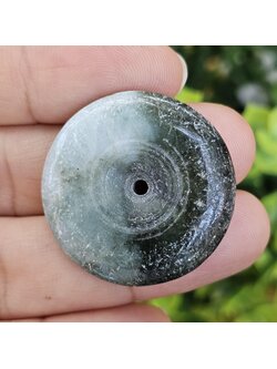 หยก พม่า แท้ Jade จี้โดนัทหยก (Bi-dise jadeite) พม่า (Myanmar) 68.15 กะรัต (Cts.)