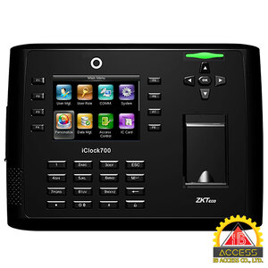 เครื่องสแกนลายนิ้วมือ ยี่ห้อ ZKTeco รุ่น lClock700 รองรับระบบ Access Control