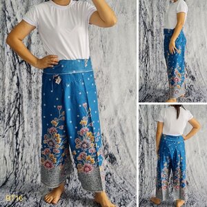 STAMPCOTTON กางเกงขายาว ผ้าปาเต๊ะ กางเกงเล กางเกงใส่สบาย