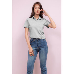 No Problem Noproblem ยอดขาย No.1 รับประกัน ไม่ย้วย ไม่ยืด ผ้านุ่ม เสื้อโปโล หญิง สีท็อปดราย