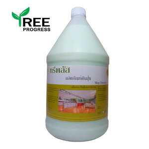 น้ำยาดันฝุ่นถูพื้นเคลือบเงา เก็บฝุ่น สูตรน้ำ (Dust Cleaner) สีเขียวนม กลิ่นสปริงฟิล 3.8 / 20 ลิตร ทรีพลัส By TREEPROGRESS