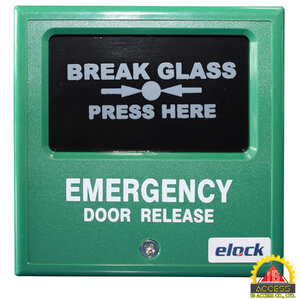 Emergency Break Glass ยี่ห้อ elock รุ่น EL-EB4G (สีเขียว)