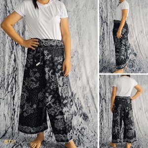 STAMPCOTTON กางเกงขายาว ผ้าปาเต๊ะ กางเกงเล กางเกงใส่สบาย