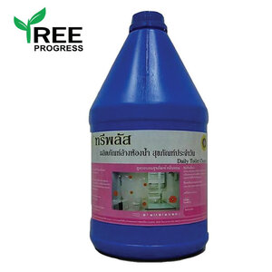 น้ำยาล้างห้องน้ำ สีฟ้า สูตรพรีเมี่ยม กลิ่นหอม ไม่กัดร่องยาแนว กลิ่นไม่ฉุน (Toilet Cleaner) ทรีพลัส 3.8 / 20 ลิตร
