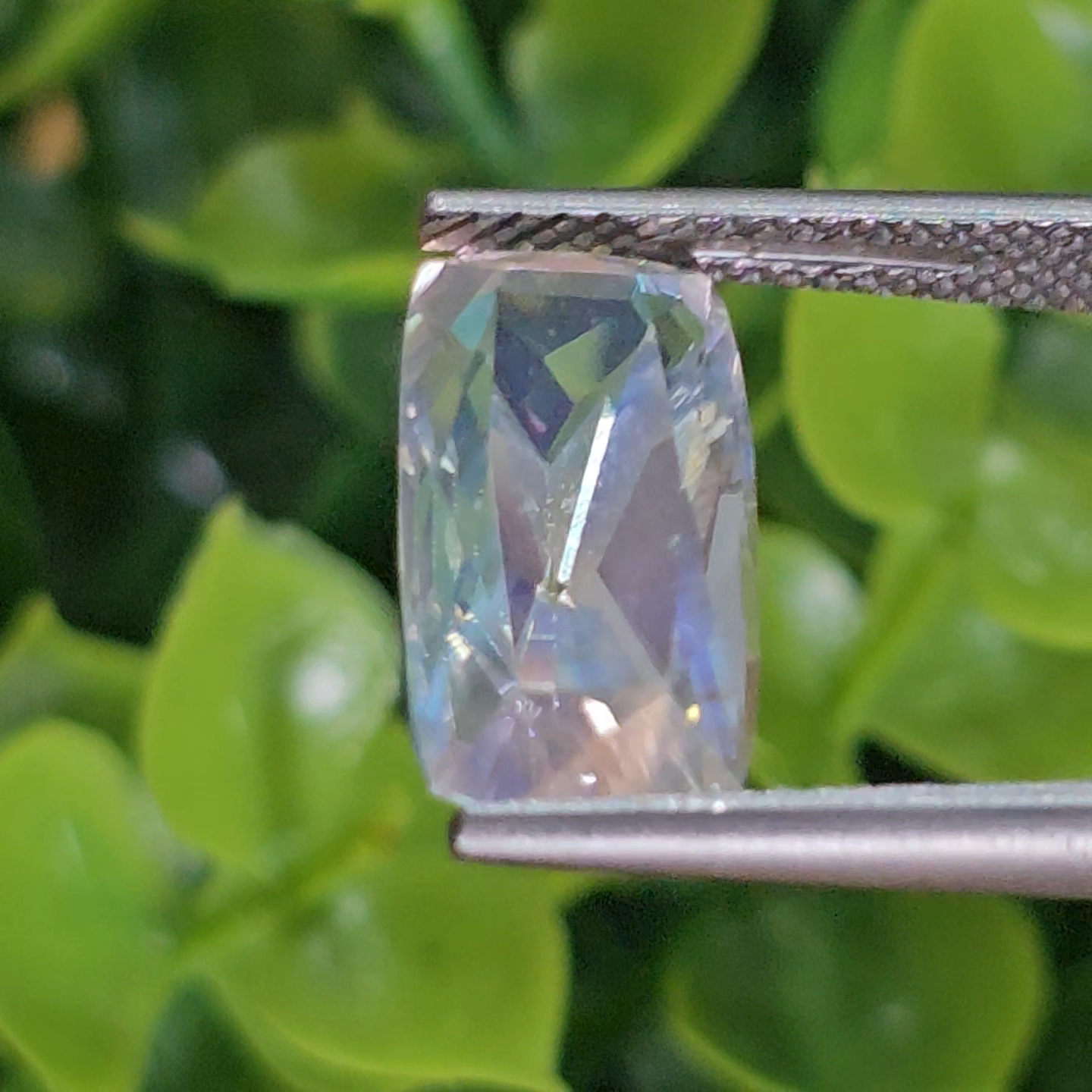 พลอย มูนสโตน เรนโบว์ Rainbow Moonstone 5.53 กะรัต (cts.) พลอยแท้ อัญมณีมงคลประจําวันเกิด เครื่องประดับพลอย