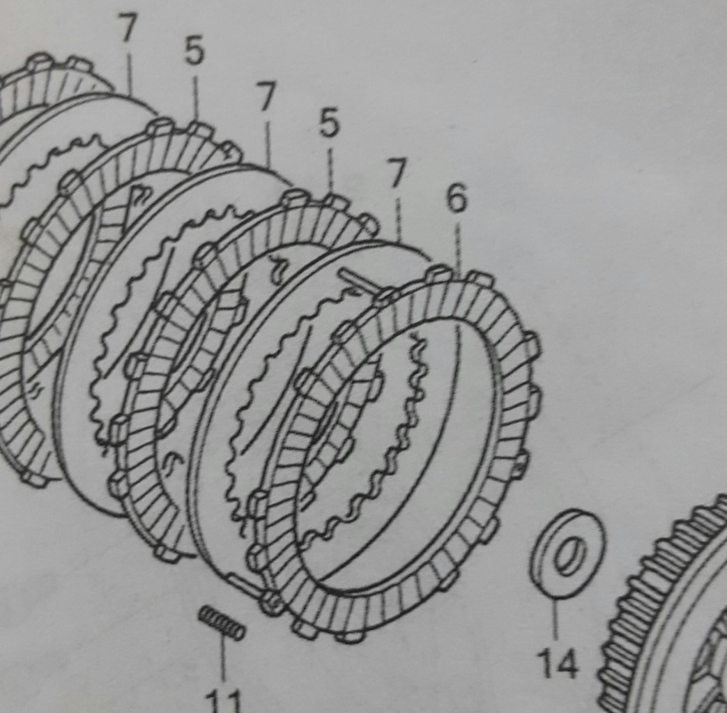 แผ่นคลัทช์(ตัวล่าง) เวฟ125ไอ(ปี2012-22)ปลาวาฬ-LED