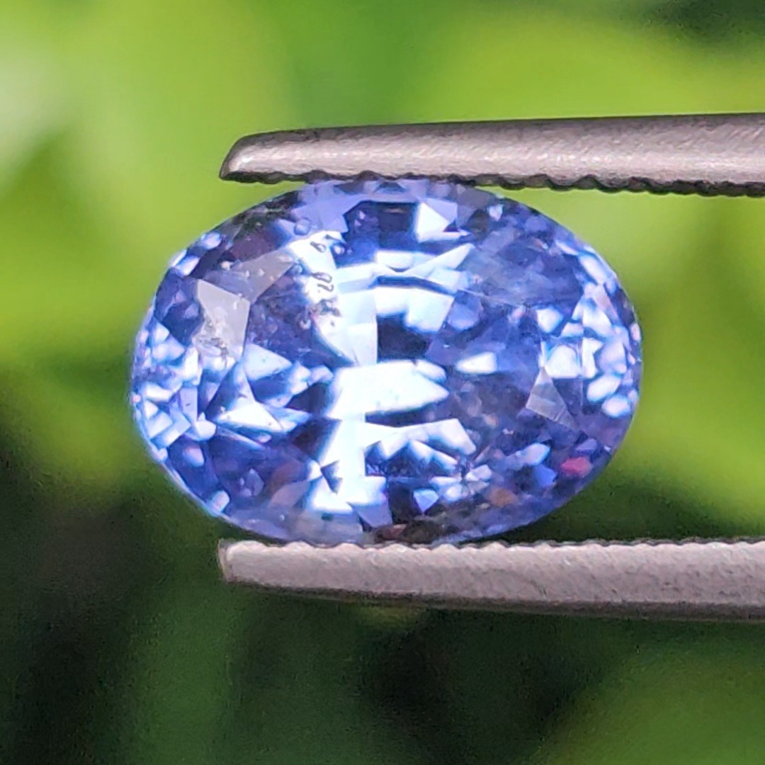 พลอย ไพลิน blue sapphire 2.73 กะรัต (Cts.) ดิบ unheated พร้อมใบเซอร์ พลอยแท้ อัญมณีมงคลประจําวันเกิด เครื่องประดับพลอย