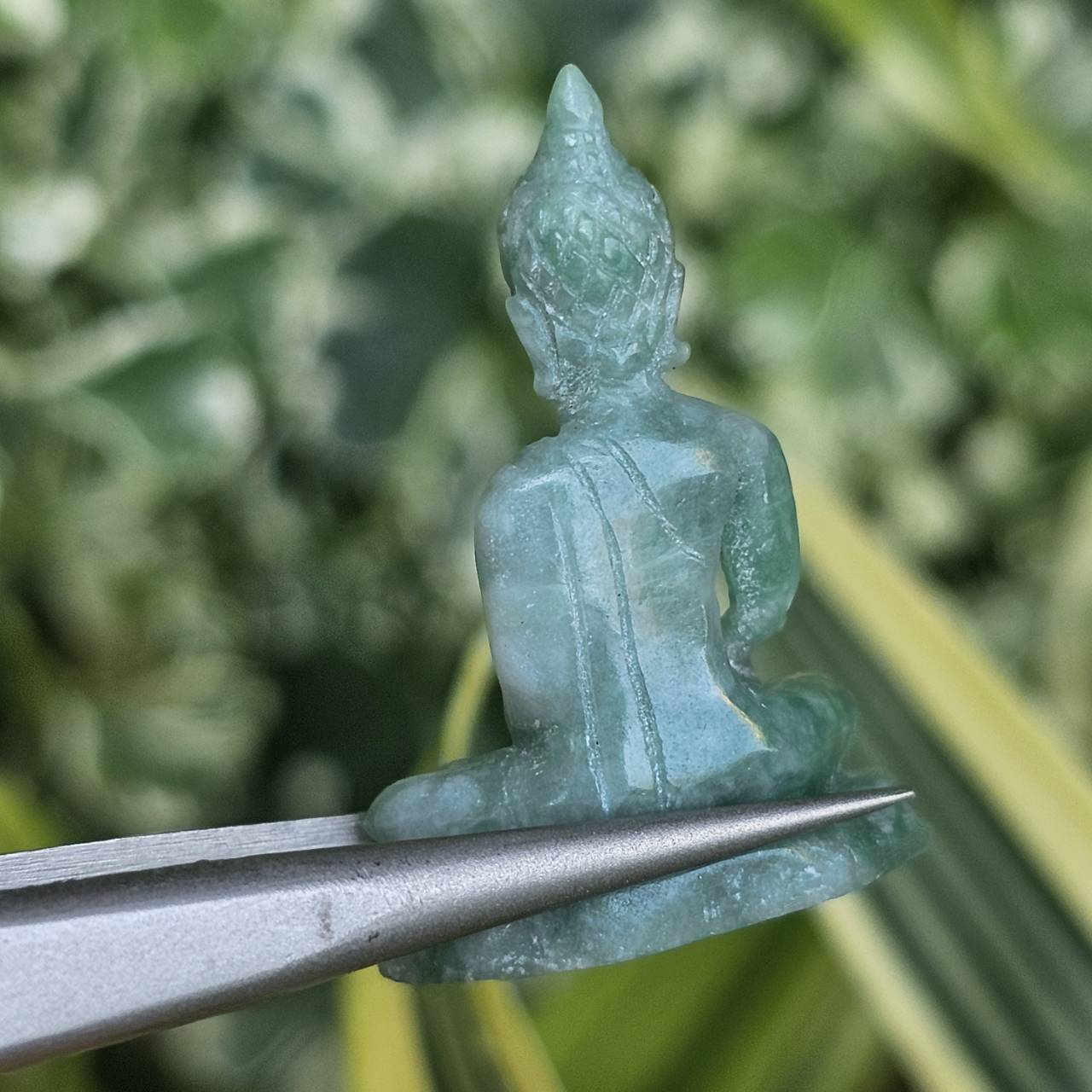 หยก แกะสลัก รูป พระ (Burmese jadeite) 22.76 กะรัต (cts.) หยก พม่า แท้