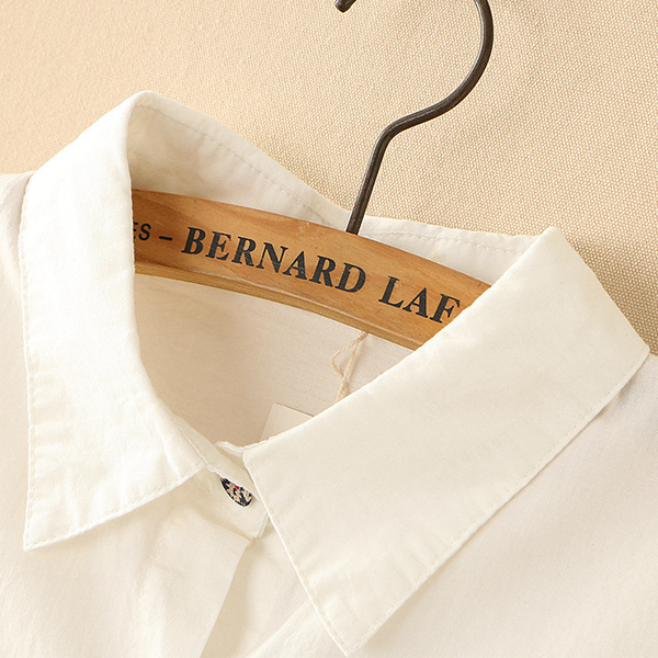 เดรสเชิ้ตแฟชั่นญี่ปุ่น แขนยาว ปักลายแมวตกปลา (12300LM)