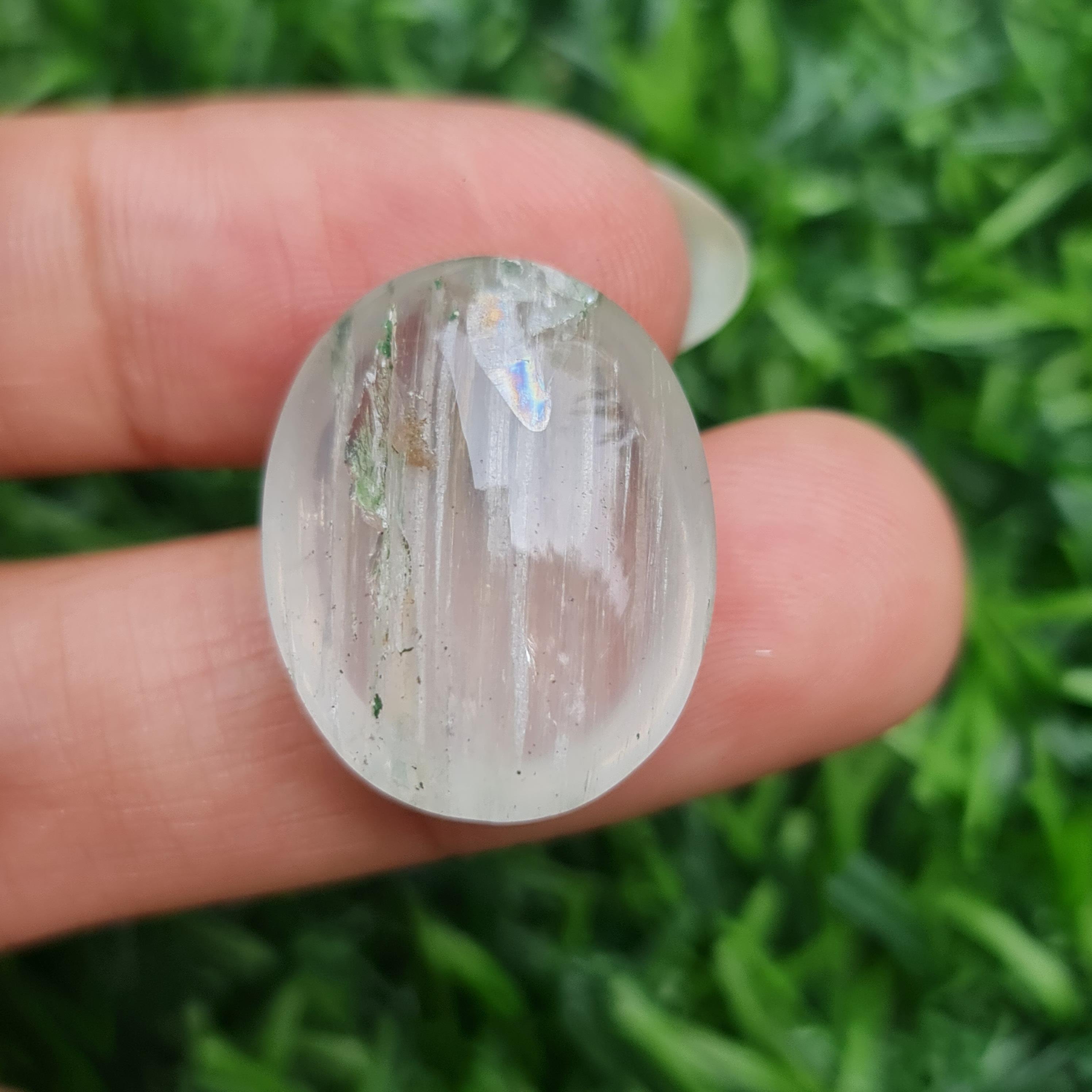 โป่งข่าม ควอตซ์ Rutilated Quartz 27.49 กะรัต Cts. พลอยแท้ อัญมณีมงคลประจําวันเกิด เครื่องประดับพลอย