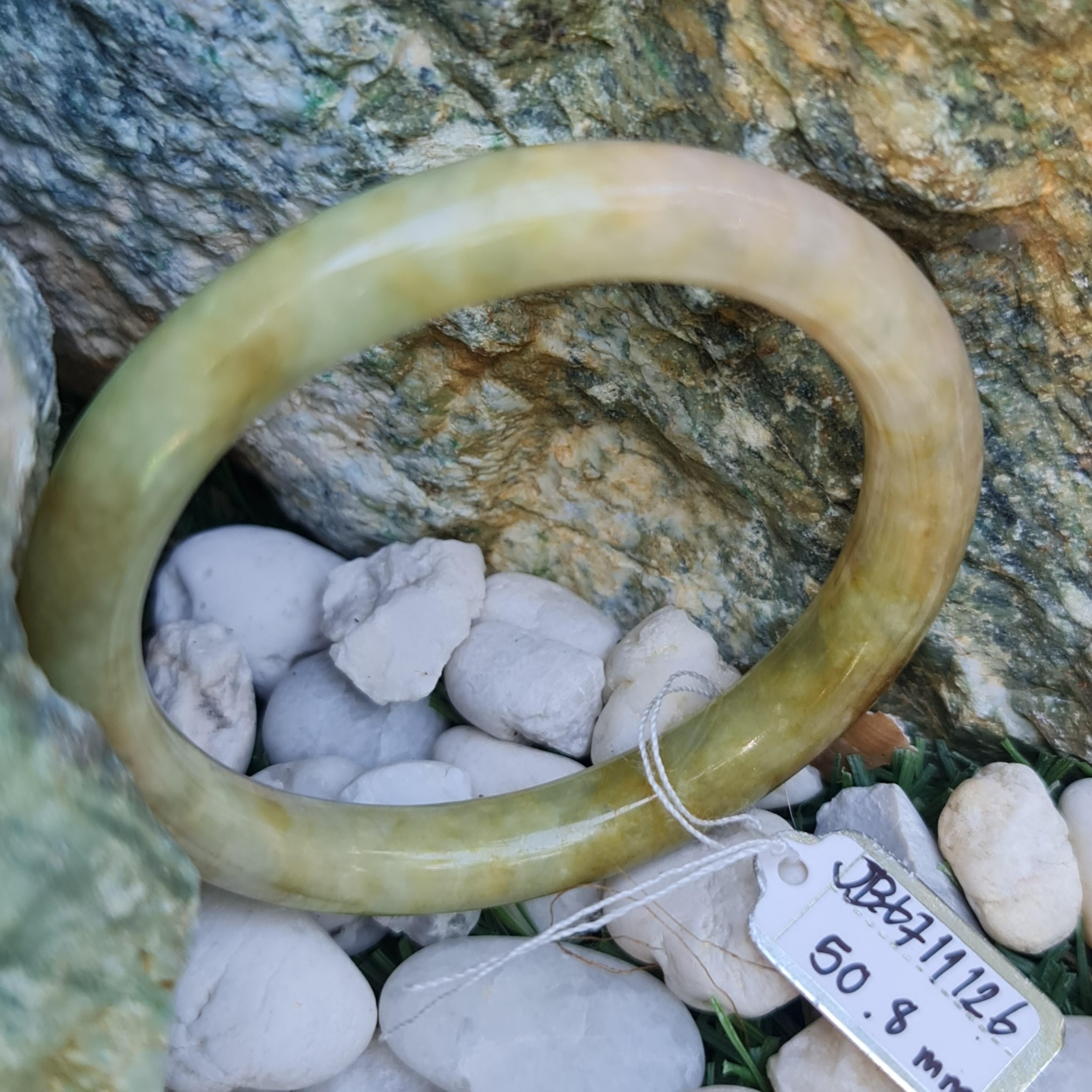 JB6711126 หยก พม่า แท้ Jade กำไลหยก 50.8 มม. (Jadeite bracelet) พม่า (Myanmar)