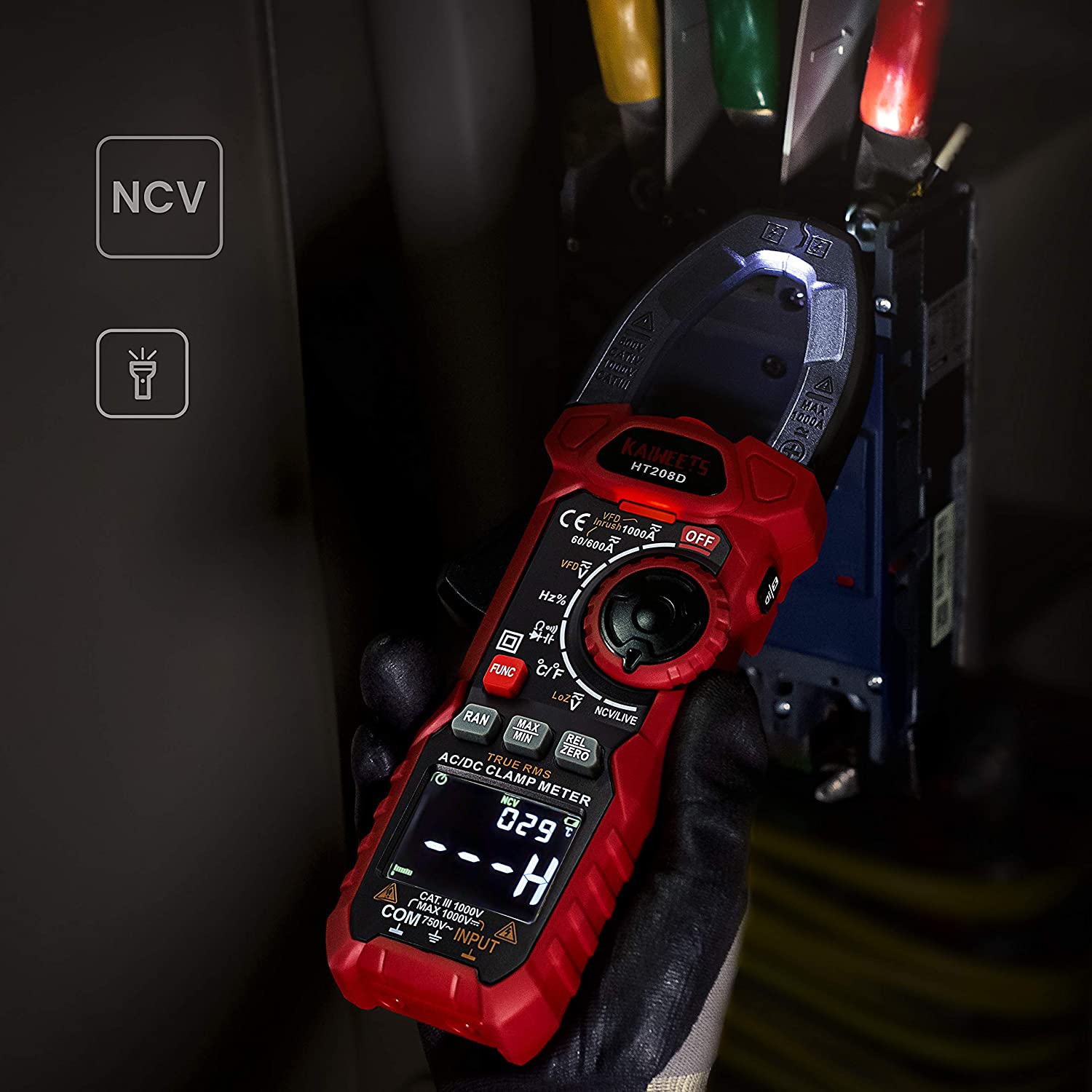 ดิจิตอลแคลมป์มิเตอร์ AC/DC 1000A HABOTEST รุ่น HT208D