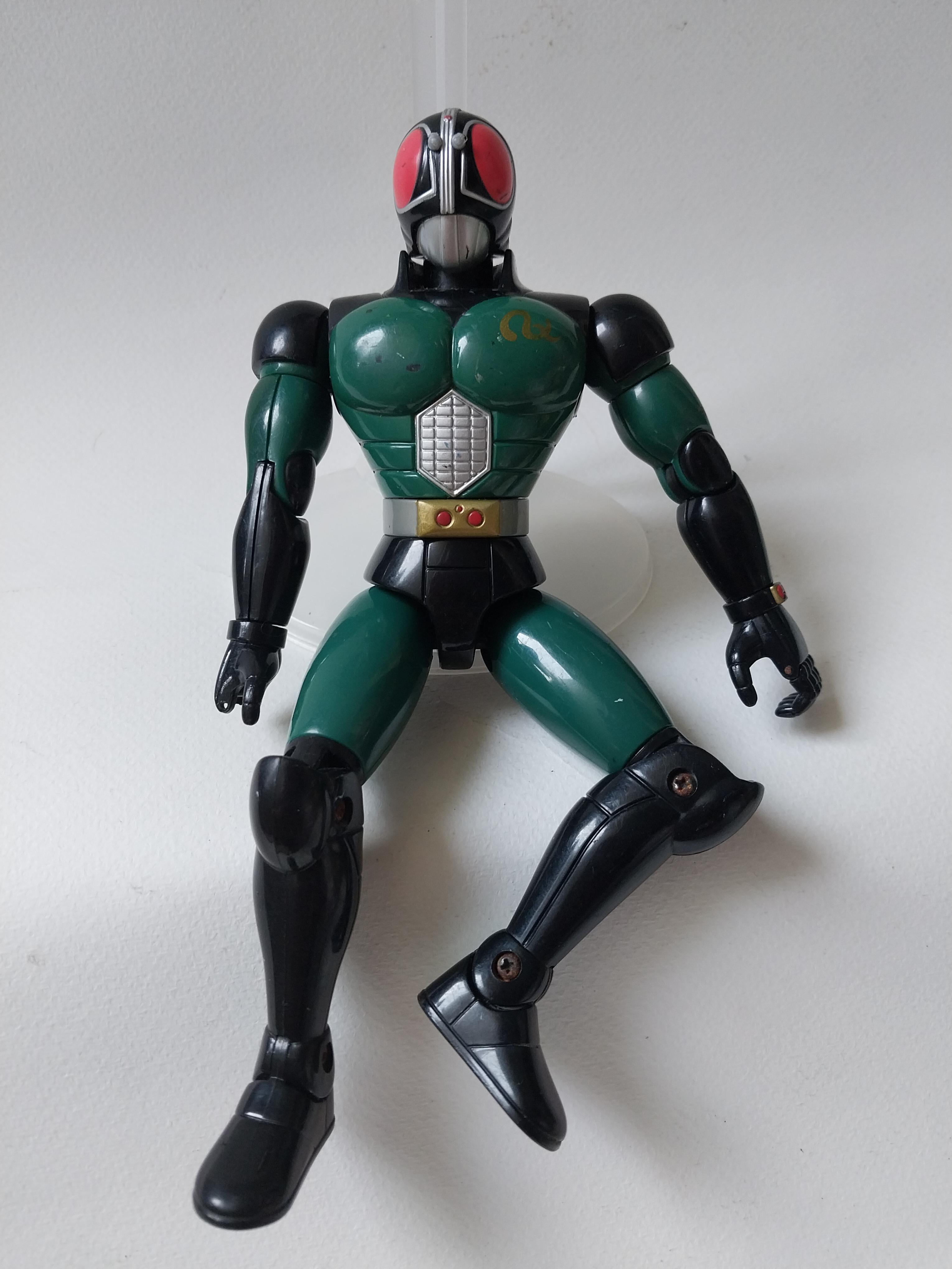 มีหลายภาพ ,**ไม่มีเขา มือชำรุด สีมีรอยบ้าง ตามภาพ มาส์คไรเดอร์แบล๊ค RX Posable Action Figure ขนาด 8 นิ้ว ข้อต่อทั้งตัว ไม่หลวม