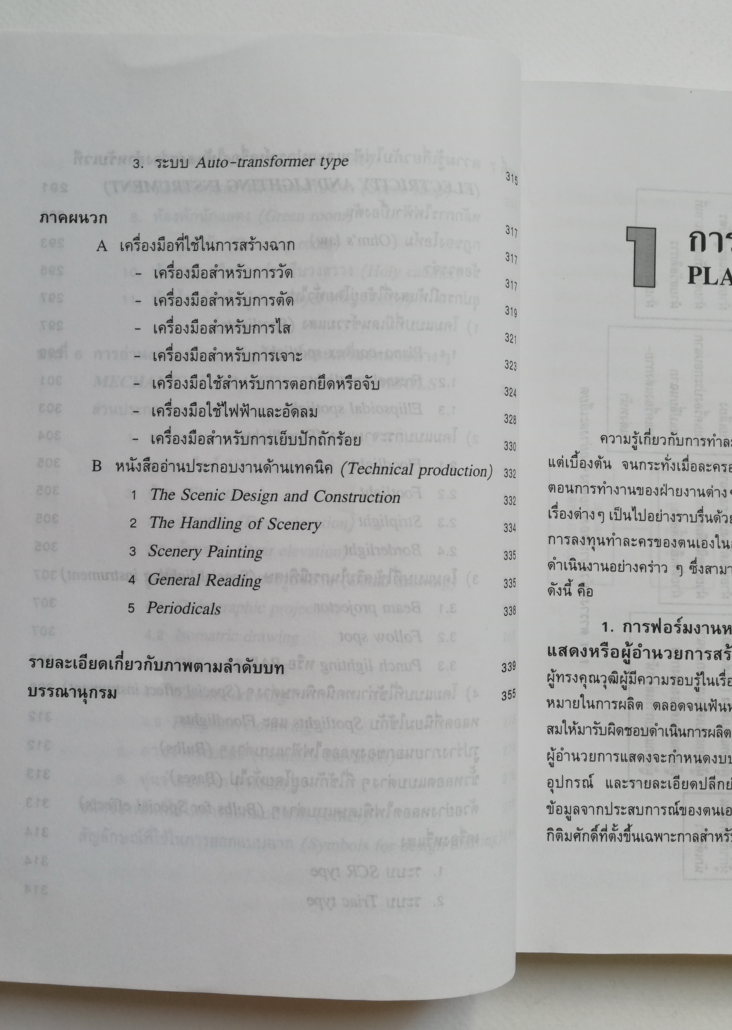 หนังสือ "งานฉากละคร1" โดย ซูไรมาน เวศยาภรณ์ รวบรวมเนื้อหาสาระอันเป็นพื้นฐาน เกี่ยวกับฉากละครเวที พิมพ์ครั้งที่4 พ.ศ.2541 -การทำละคร PLAY PRODUCTION -หน้าที่ของฝ่ายงานต่างๆ -โรงละครแบบต่างๆ -รูปแบบฉากและสไตล์ของฉาก -โรงละครแบบโพซีเนีายม -การอ่านง