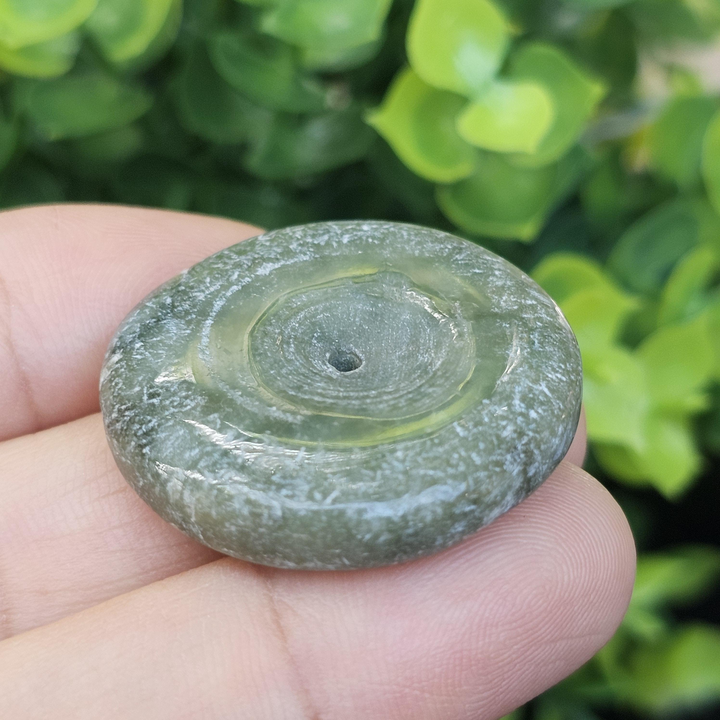 หยก พม่า แท้ Jade จี้โดนัทหยก (Bi-dise jadeite) พม่า (Myanmar) 75.03 กะรัต (Cts.)