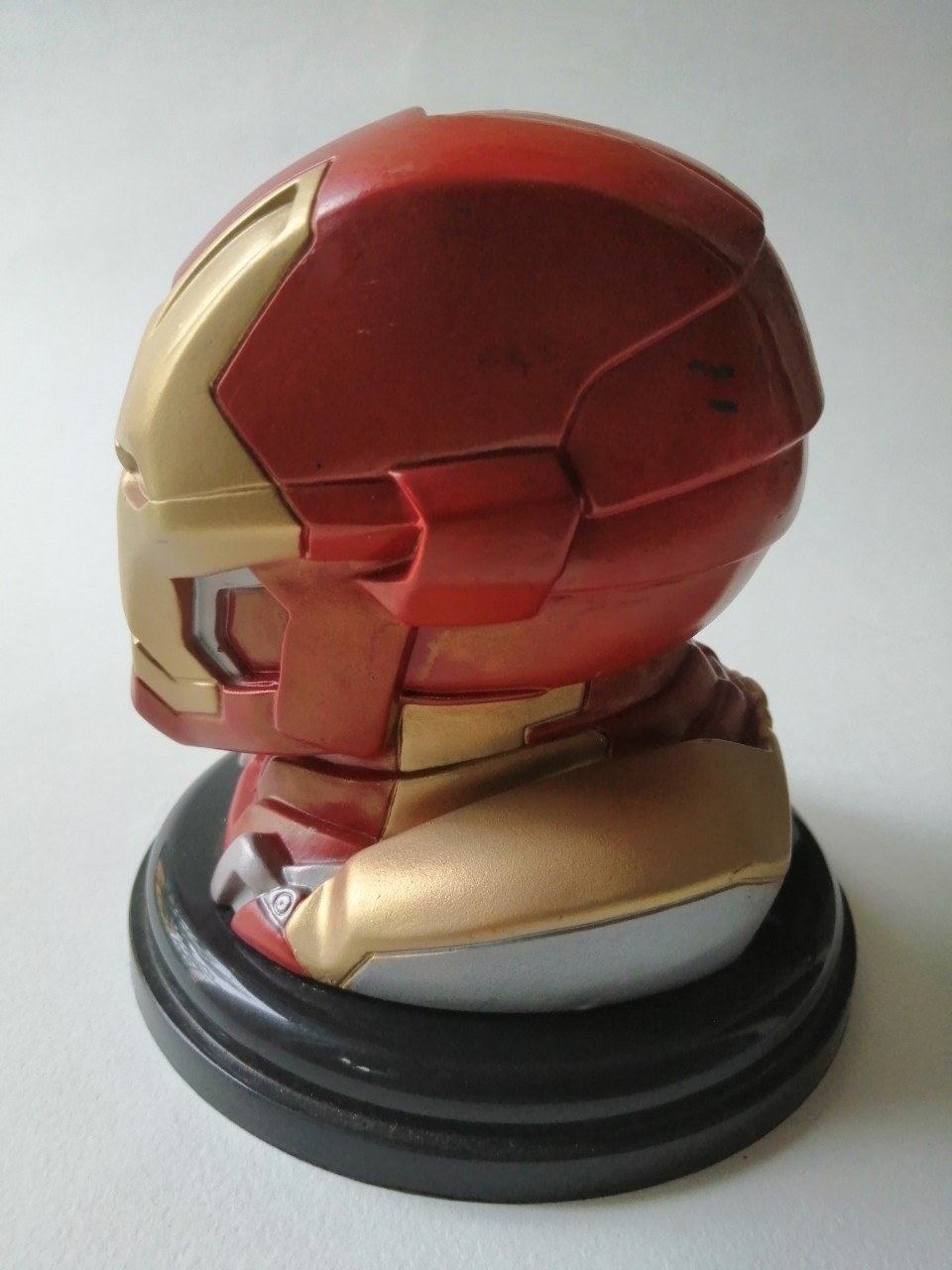 ฝาท็อปเปอร์** ตำหนิ ตามภาพ ด้านหลังมีรอยเปื้อนสี หัว ไออ้อนแมน, ไอร่อนแมน Ironman, glass topper fromMovie, สภาพสะสม เก่าเก็บ