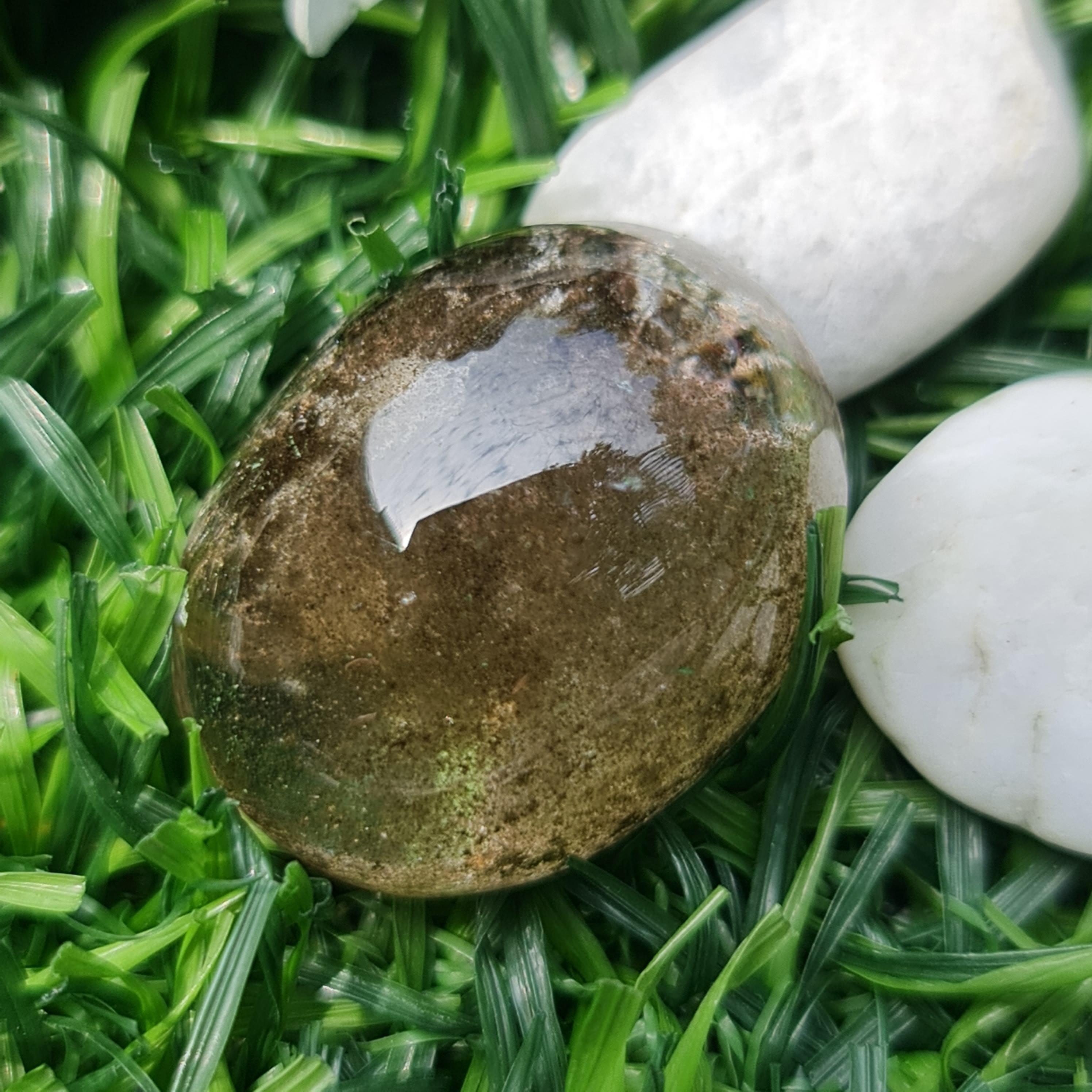 โป่งข่าม ควอตซ์ Rutilated Quartz 38.83 กะรัต Cts. พลอยแท้ อัญมณีมงคลประจําวันเกิด เครื่องประดับพลอย
