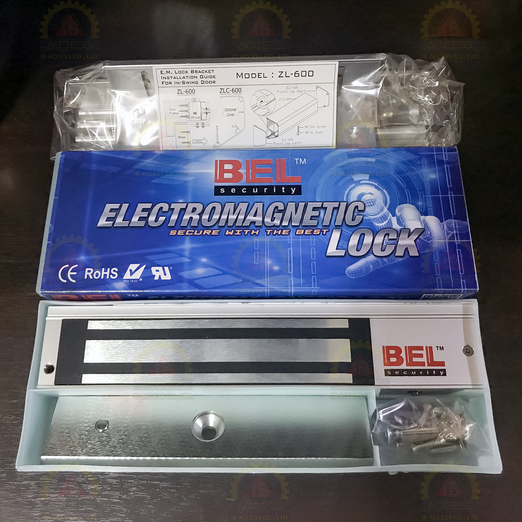 Magnetic Lock 600 lbs. ยี่ห้อ BEL รุ่น 600LED พร้อม LZ Bracket