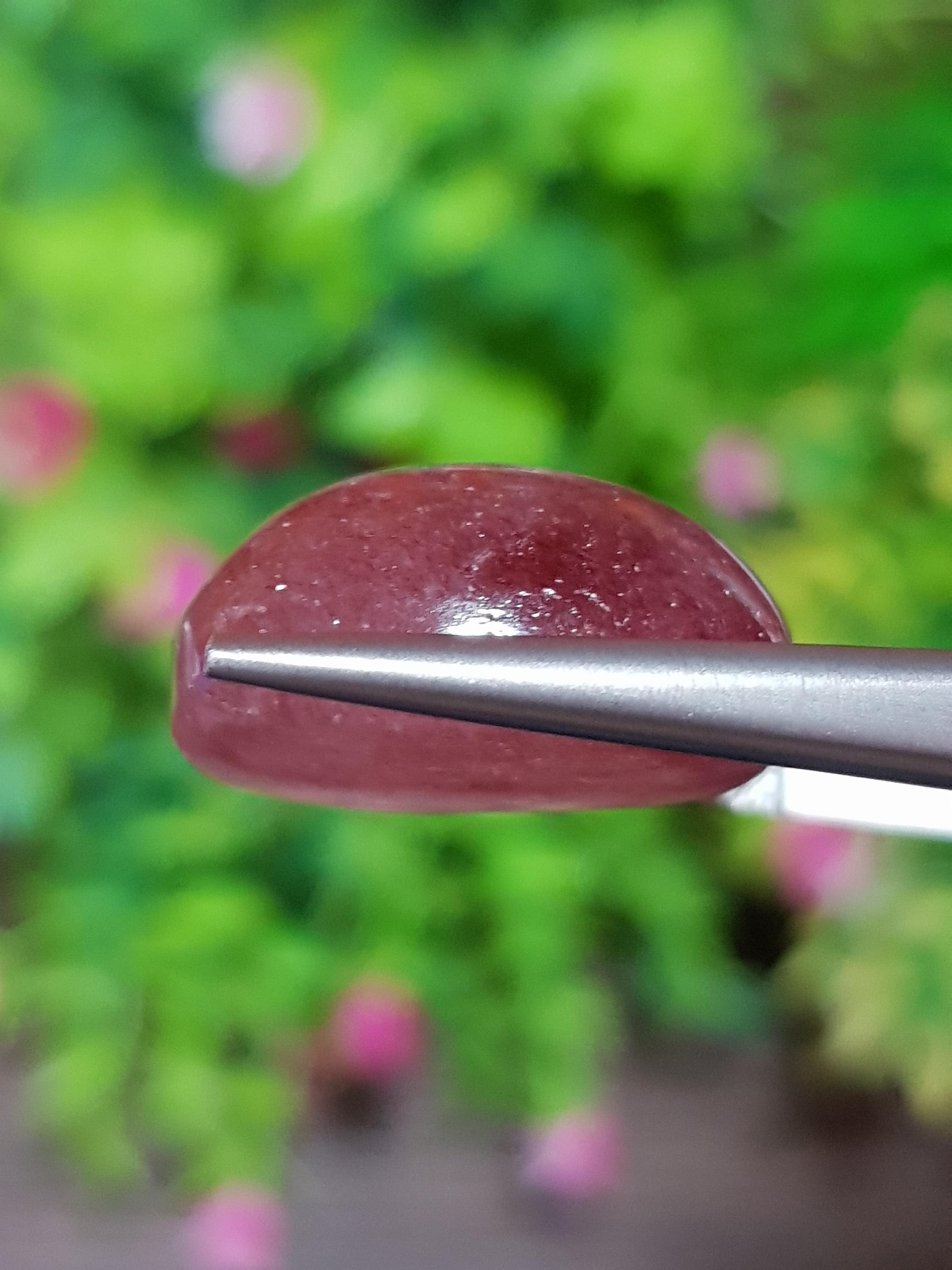 พลอย สตอเบอรี่ ควอตซ์ Strawberry Quartz 29.53 กะรัต (Cts.) พลอยแท้ อัญมณีมงคลประจําวันเกิด เครื่องประดับพลอย