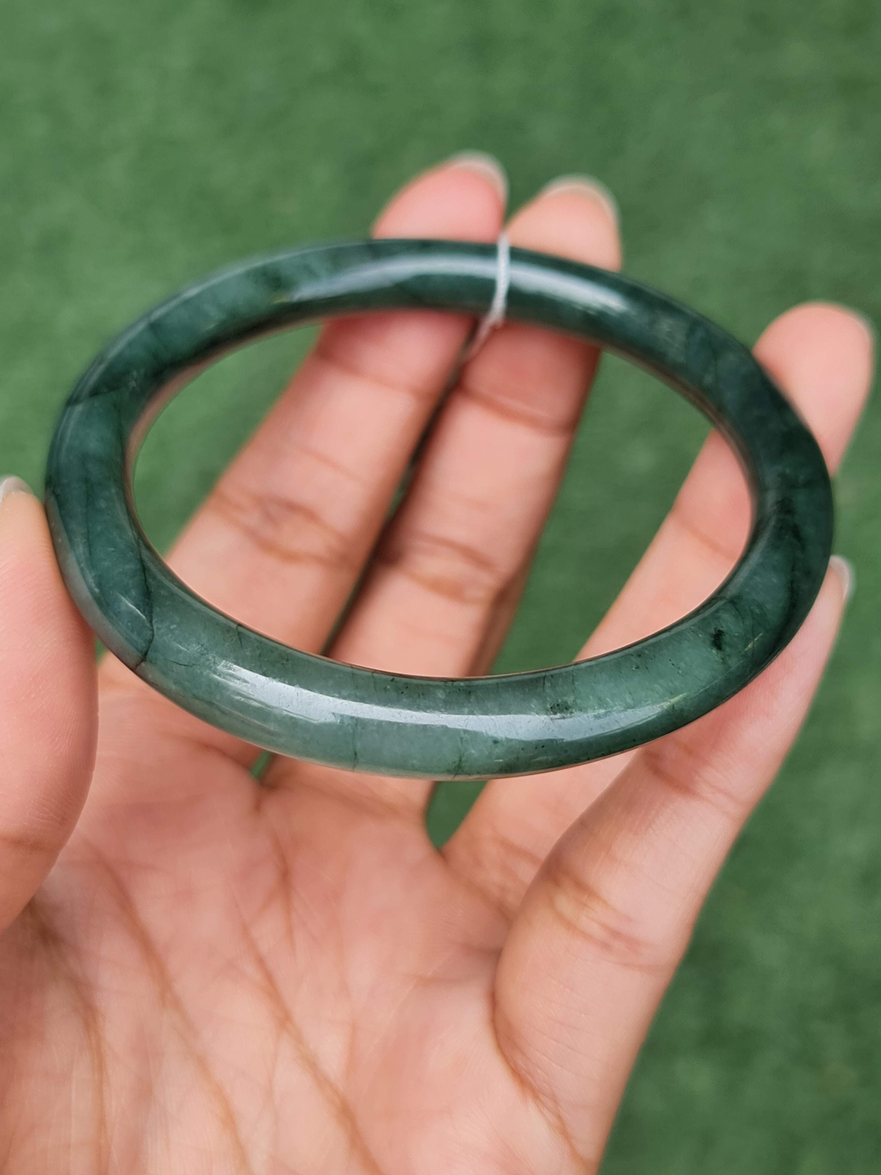 JB0703-016 หยก พม่า แท้ Jade กำไลหยก (Jadeite bracelet) พม่า (Myanmar) 59.0 มม.