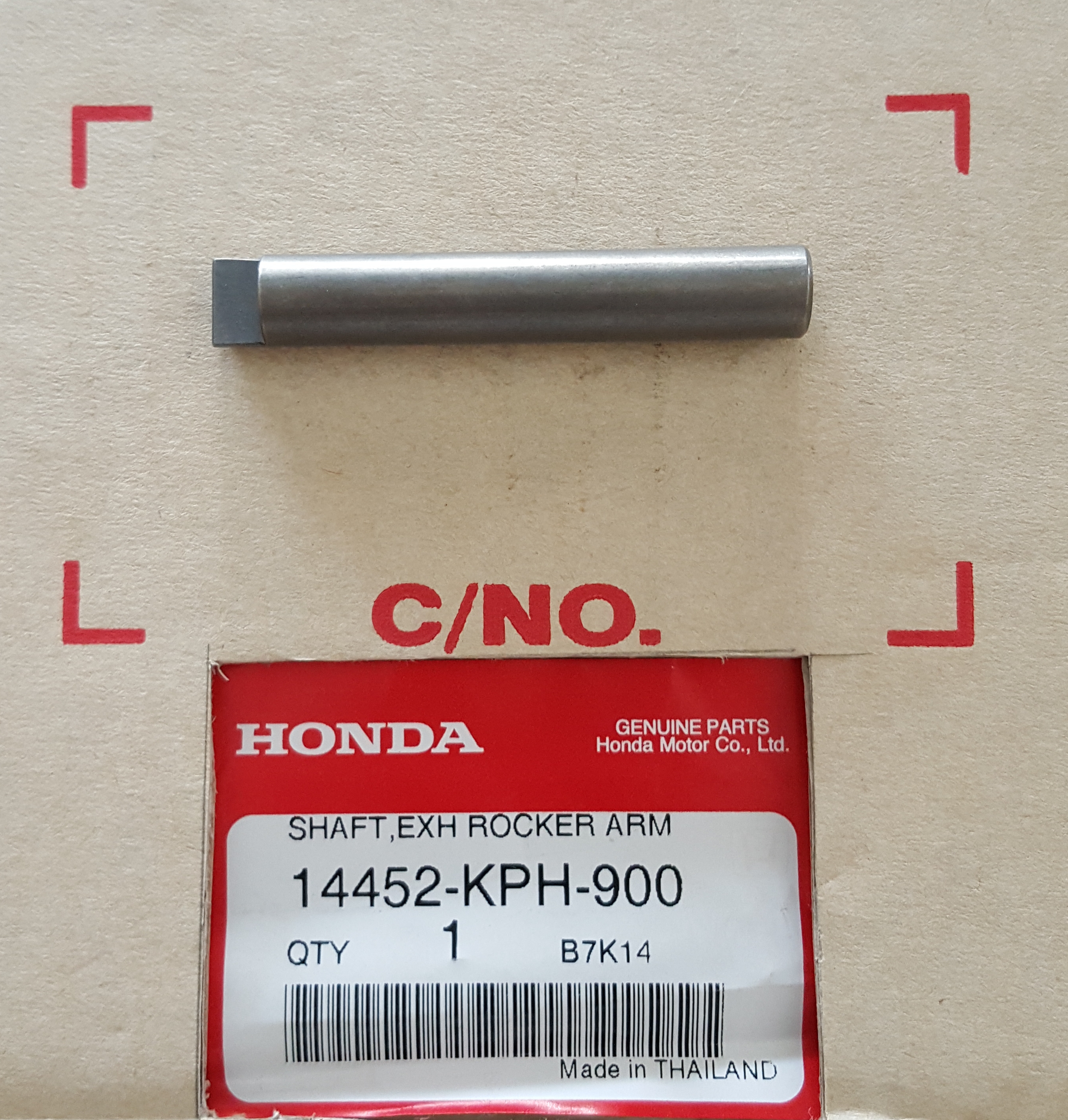 แกนกระเดื่องวาล์วไอเสีย เวฟ125D,R,S,T/ดรีม125,M