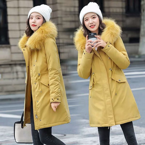 Overcoat เสื้อโค้ทกันหนาวซับเฟอร์ขนนุ่มใส่ติดลบลุยหิมะ มีฮู้ดเฟอร์ถอดได้ (12391X)
