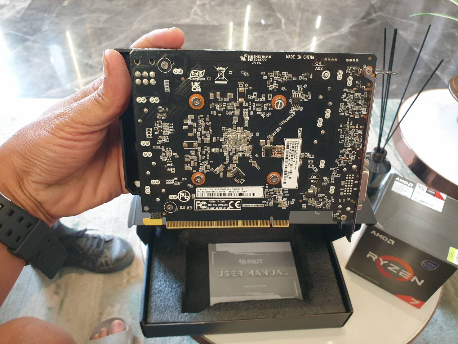 Graphic Card Rtx 3050 Palit Stormx 6GB DDR6 ประกันเหลือ