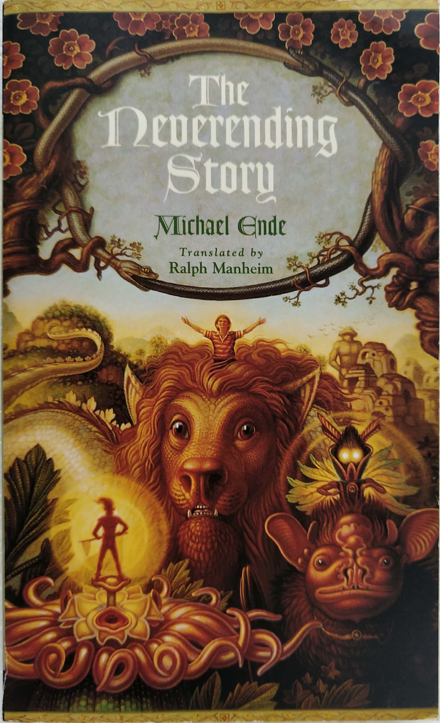 หนังสือนิยายฉบับภาษาอังกฤษ**มีตำหนิตามภาพ "The Neverending Story" โดย Michael Gnde แปลโดย Ralph Manheim ภาพโดย Roswitha Quadflieg