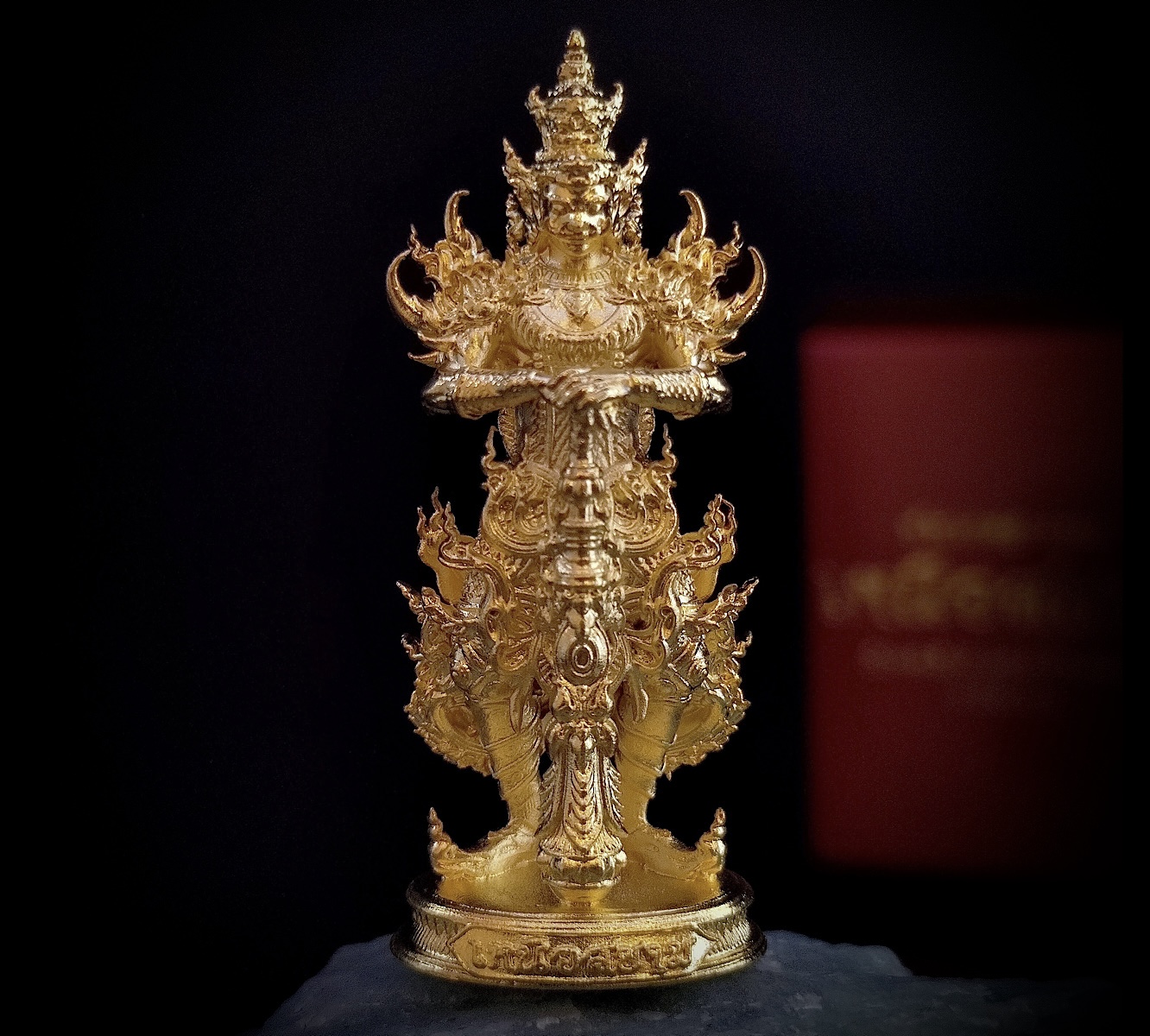 ท้าวเวสสุวรรณเหนือสยาม (หน้าเทพ) รหัส 6.18 เนื้อบรอนซ์ชุบทอง
