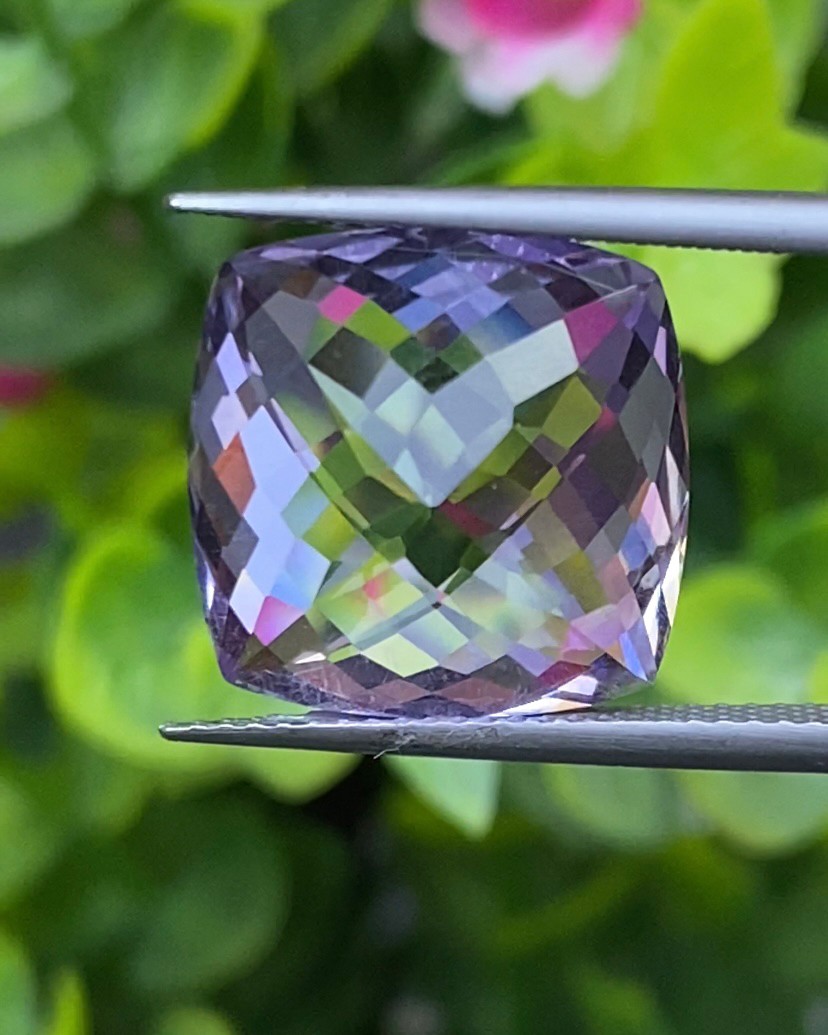 พลอย อเมทิส Amethyst 9.75 กะรัต (Cts.) พลอยแท้ อัญมณีมงคลประจําวันเกิด เครื่องประดับพลอย