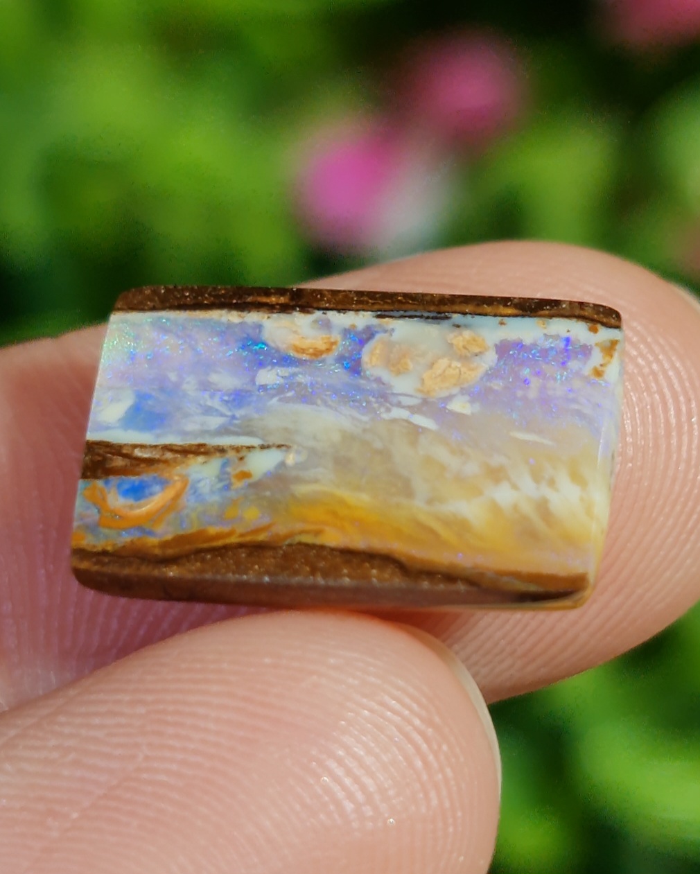 พลอย โบลเดอร์ โอปอล ออสเตรเลีย Australian Boulder Opal 6.30 กะรัต (Cts.) พลอยแท้ อัญมณีมงคลประจําวันเกิด เครื่องประดับพลอย