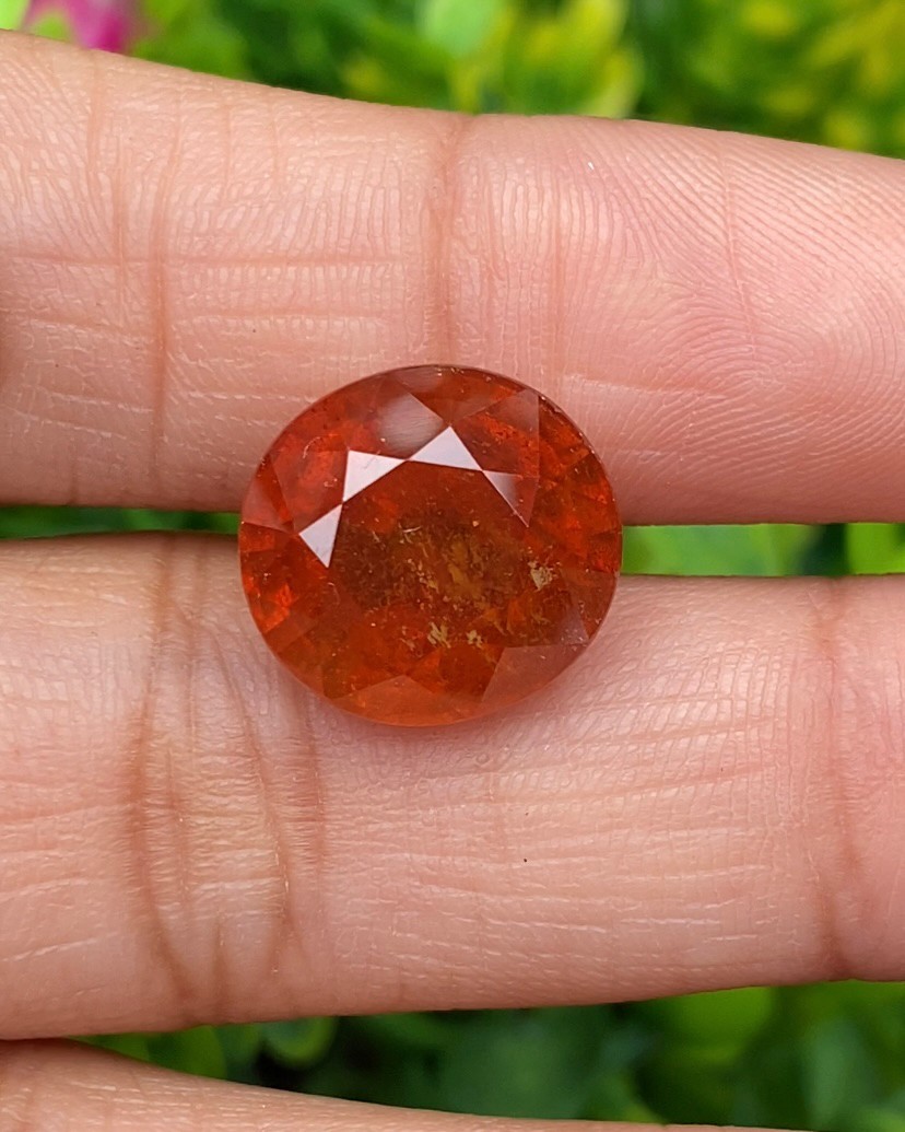 พลอย ออเรนจ์ แซฟไฟร์ สีส้ม Orange Sapphire 14.75กะรัต (Cts.) พลอยแท้ อัญมณีมงคลประจําวันเกิด เครื่องประดับพลอย