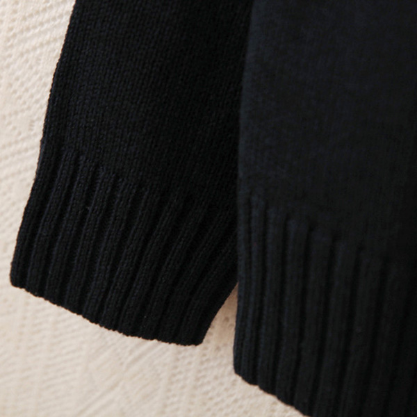 เสื้อสเวตเตอร์ไหมพรมนุ่ม ถักลายแต่งปักหัวใจจิ๋ว (12054LM)