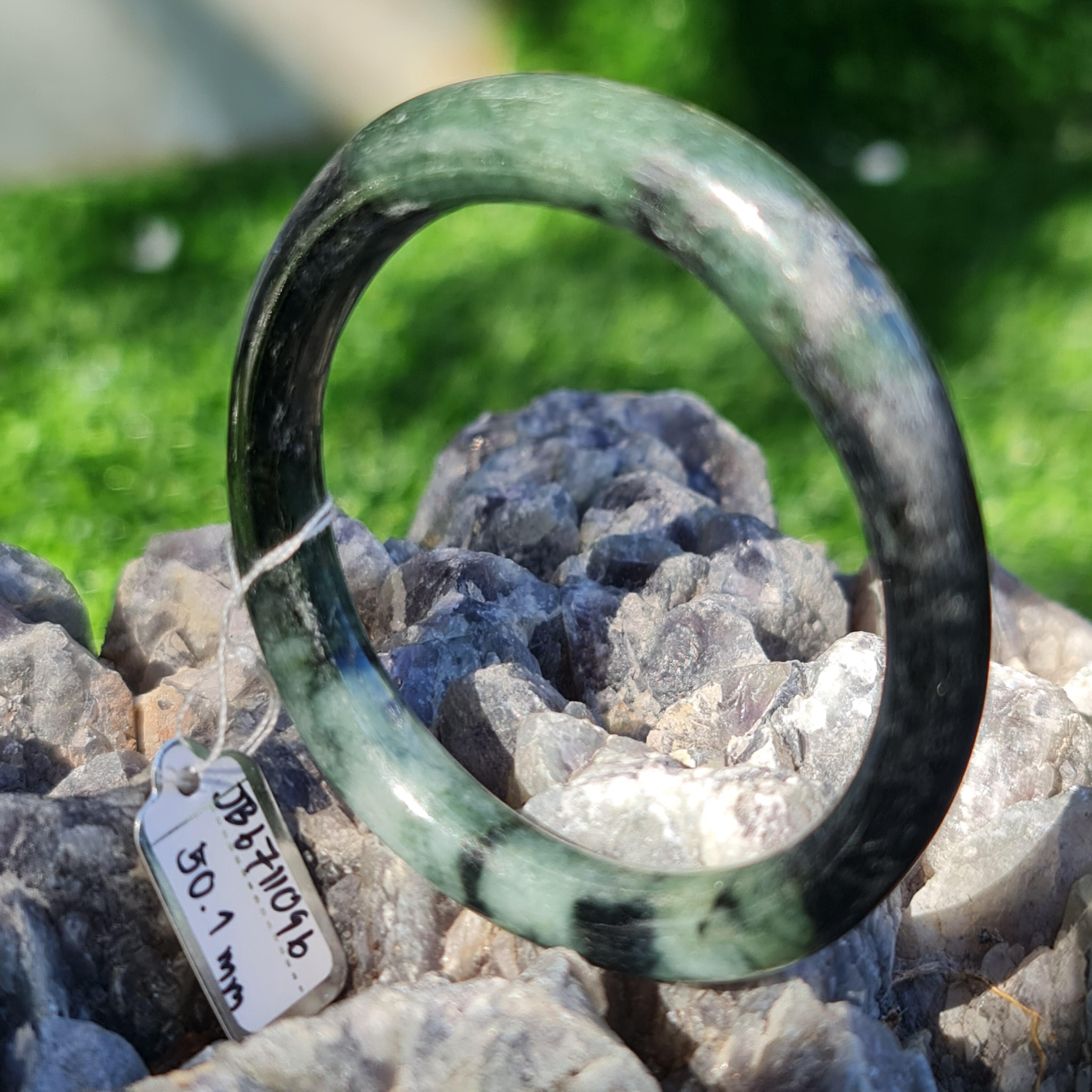 JB6711096 หยก พม่า แท้ Jade กำไลหยก (Jadeite bracelet) พม่า (Myanmar) 50.1 มม.