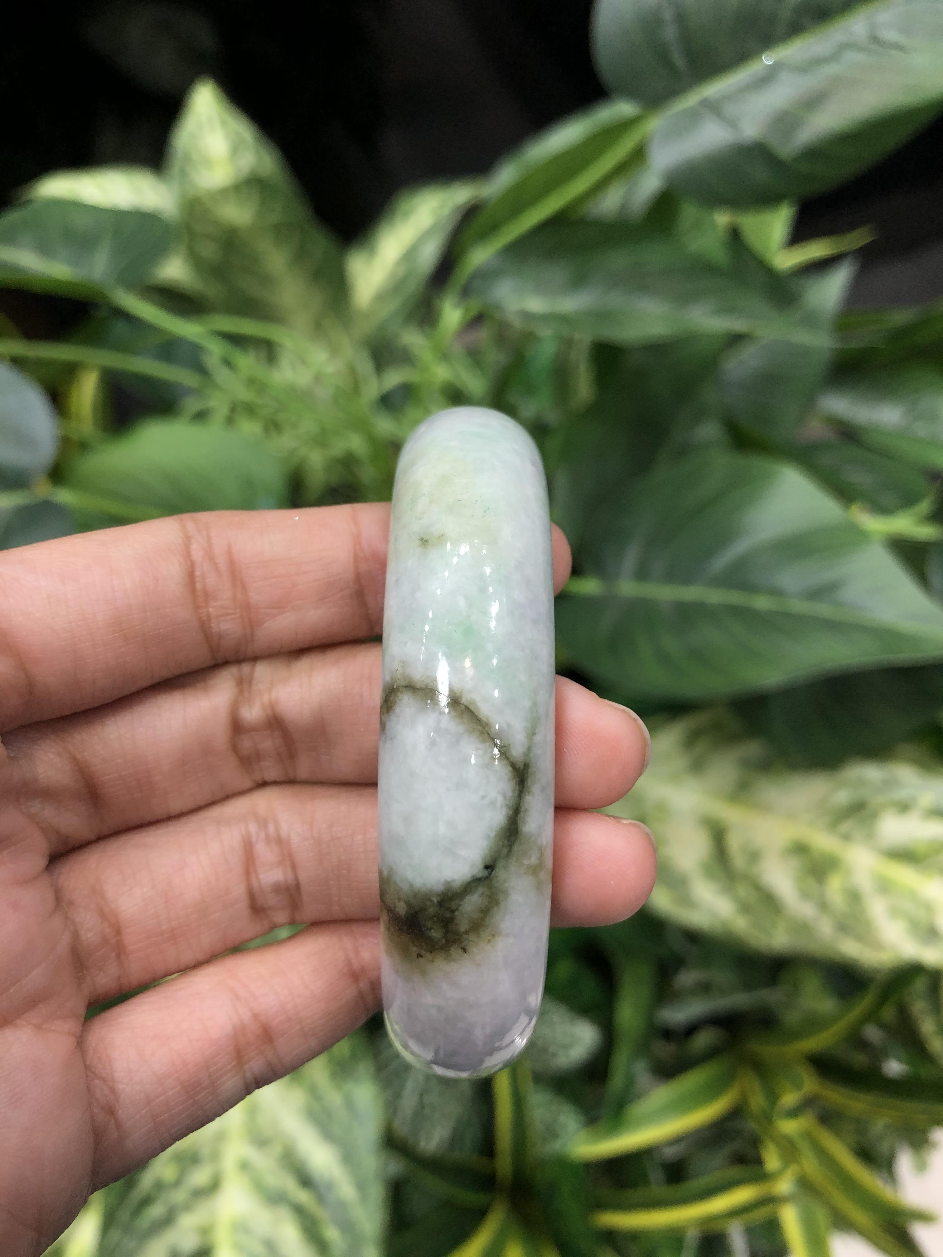 J05C0109 หยก พม่า แท้ Jade กำไลหยก 58 มม. (Jade bracelet) พม่า (Myanmar)