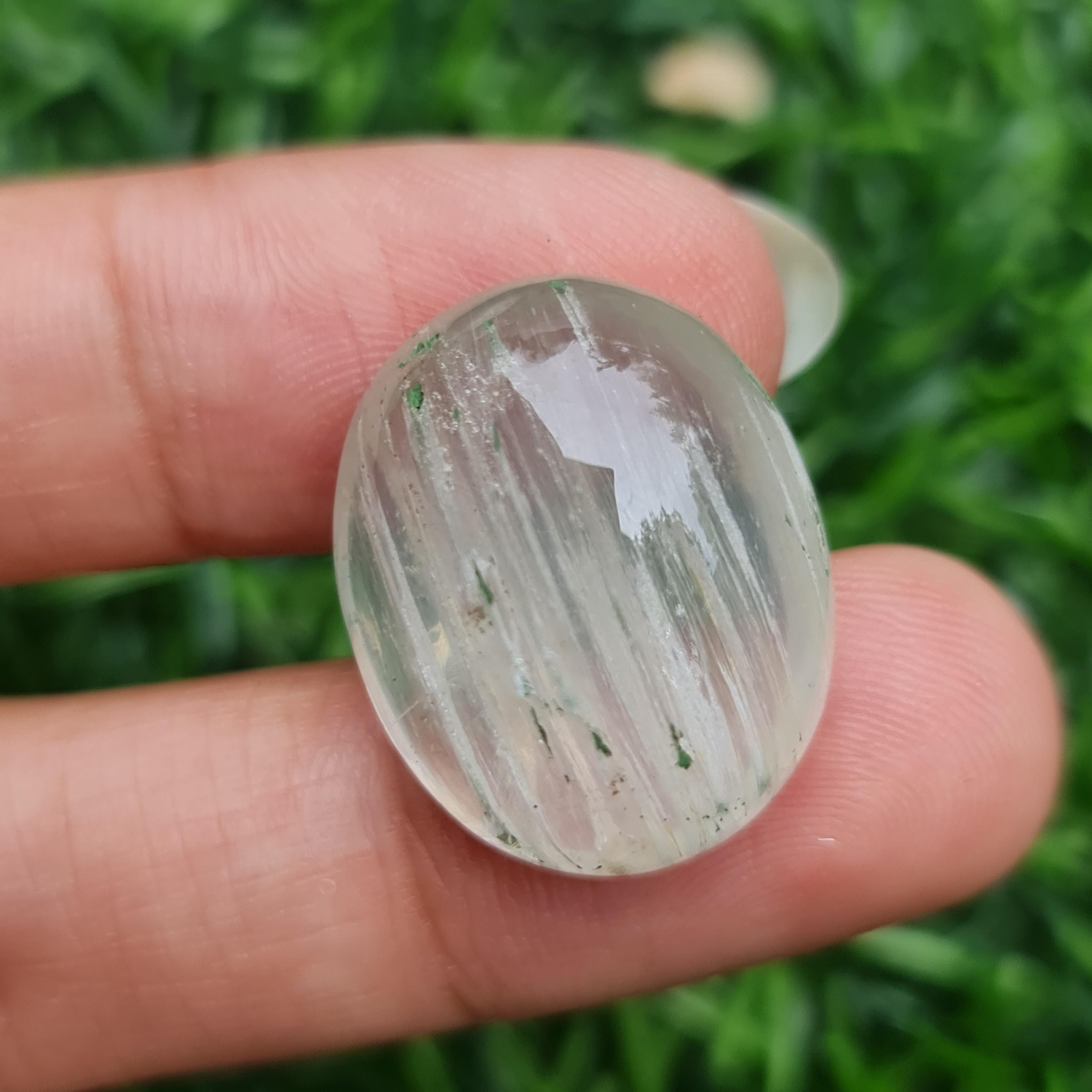 โป่งข่าม ควอตซ์ Rutilated Quartz 27.49 กะรัต Cts. พลอยแท้ อัญมณีมงคลประจําวันเกิด เครื่องประดับพลอย
