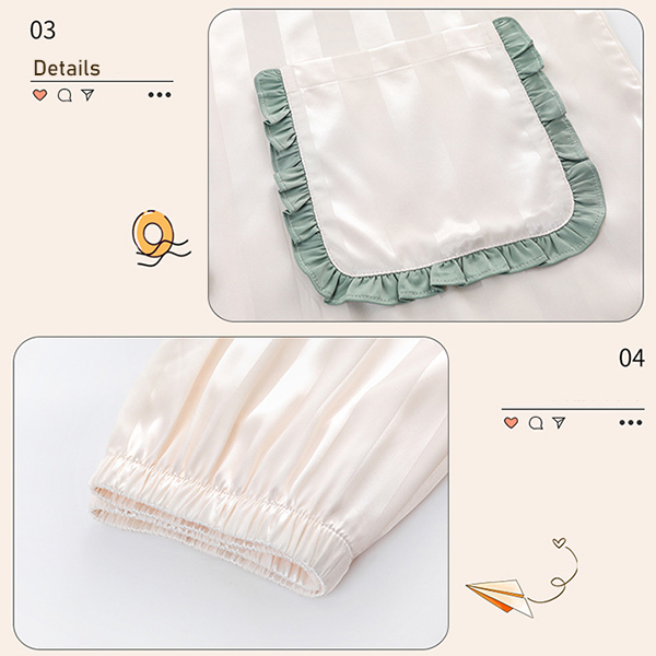 🚩พร้อมส่ง🚩ชุดนอนผ้าซาติน Silk Satin ผ้าไหมซาตินเกรดพรีเมี่ยม ผ้านุ่มลื่นละมุนผิว ใส่สบายไม่ร้อน (CT115)