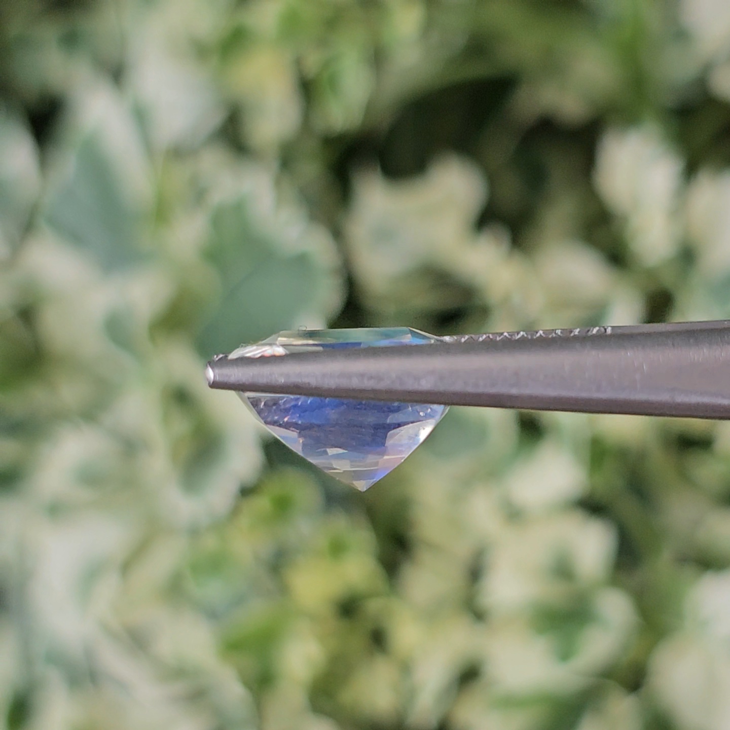 พลอย มูนสโตน เรนโบว์ Rainbow Moonstone 5.64 กะรัต (cts.) พลอยแท้ อัญมณีมงคลประจําวันเกิด เครื่องประดับพลอย