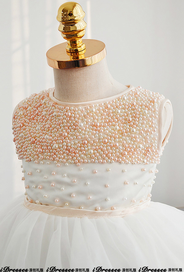 Pre-Order ชุดเจ้าหญิง Tutu สีขาว ฟูฟ่อง ตกแต่งด้วยไข่มุก สวมใส่สบาย