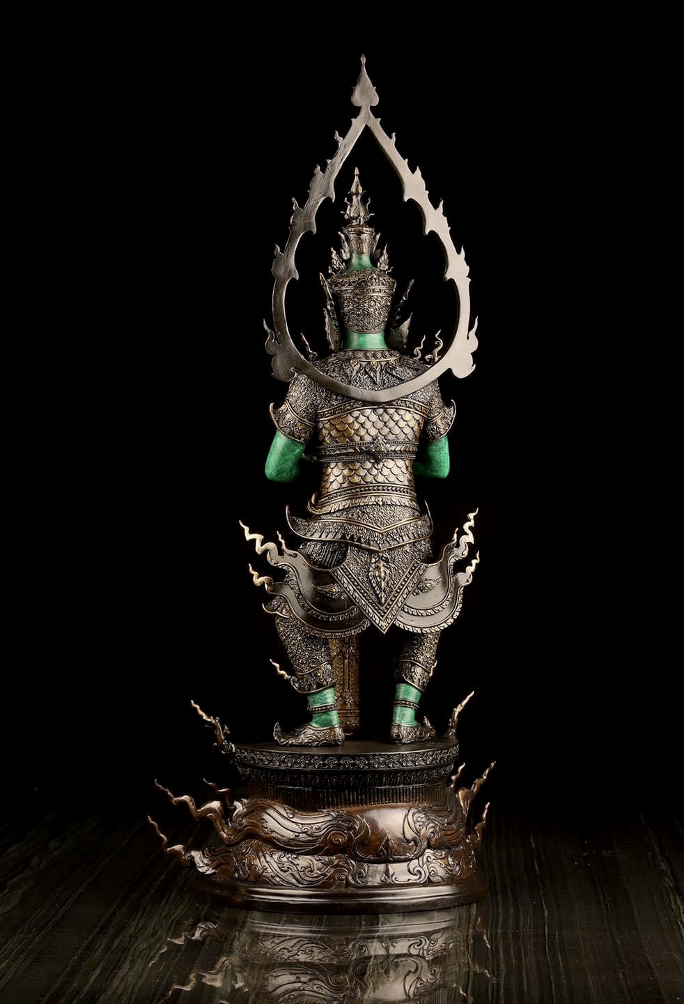 ท้าวเวสสุวรรณโณ #อาจารย์สุชาติ แซ่จิว รายการED เนื้อบรอนซ์กายเขียว ขนาดสูง 23 นิ้ว