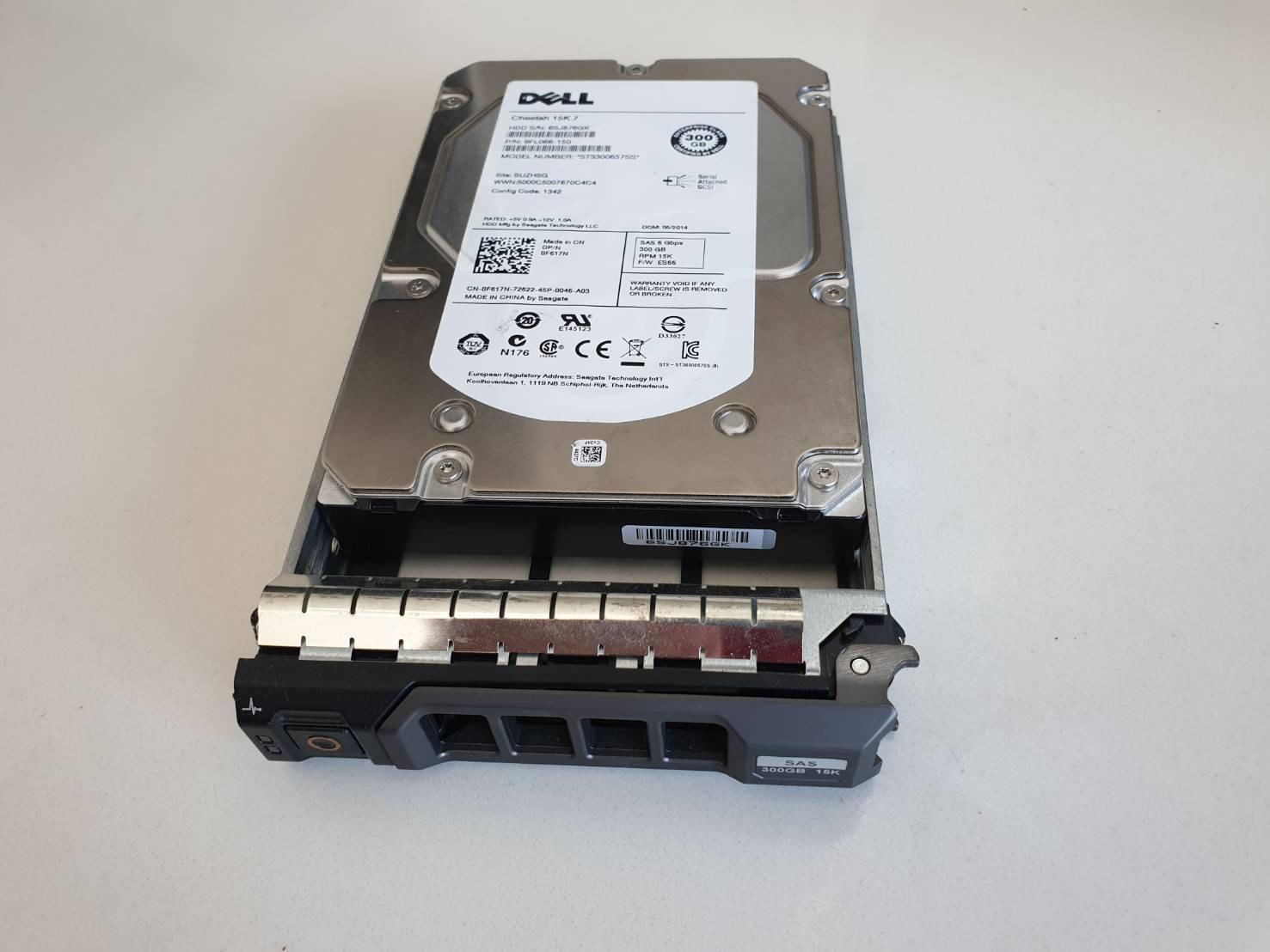 Dell Harddisk SAS 300 G 15K 0F617N 3.5 นิ้ว with Tray