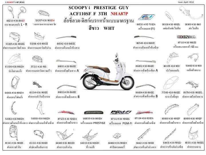 ชุดพลาสติกและเฟรมสี สกุ๊บปี้110ไอปี14