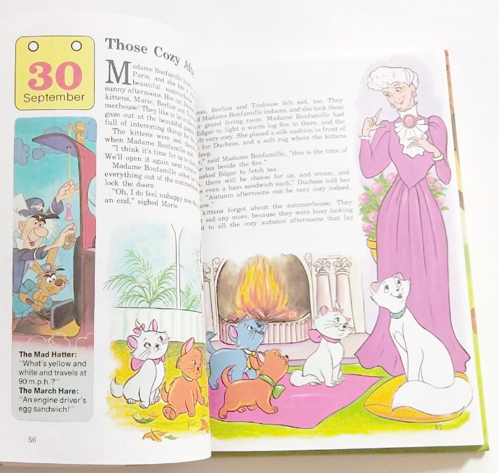 หนังสือภาพการ์ตูนดิสนีย์น่ารัก ปกแข็ง ฉบับภาษาอังกฤษ เล่าเรื่องราวของทุกวันในฤดูใบไม้ร่วง ผ่านตัวการ์ตูนจากดิสนีย์ Story a Day for every day of the year , Autumn