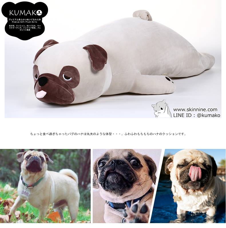 (PRE-ORDER) ตุ๊กตาหมาปั๊ก ตัวนุ่มมมมม สุดน่ารัก สินค้าของแท้จากญี่ปุ่น BY.KUMAKO