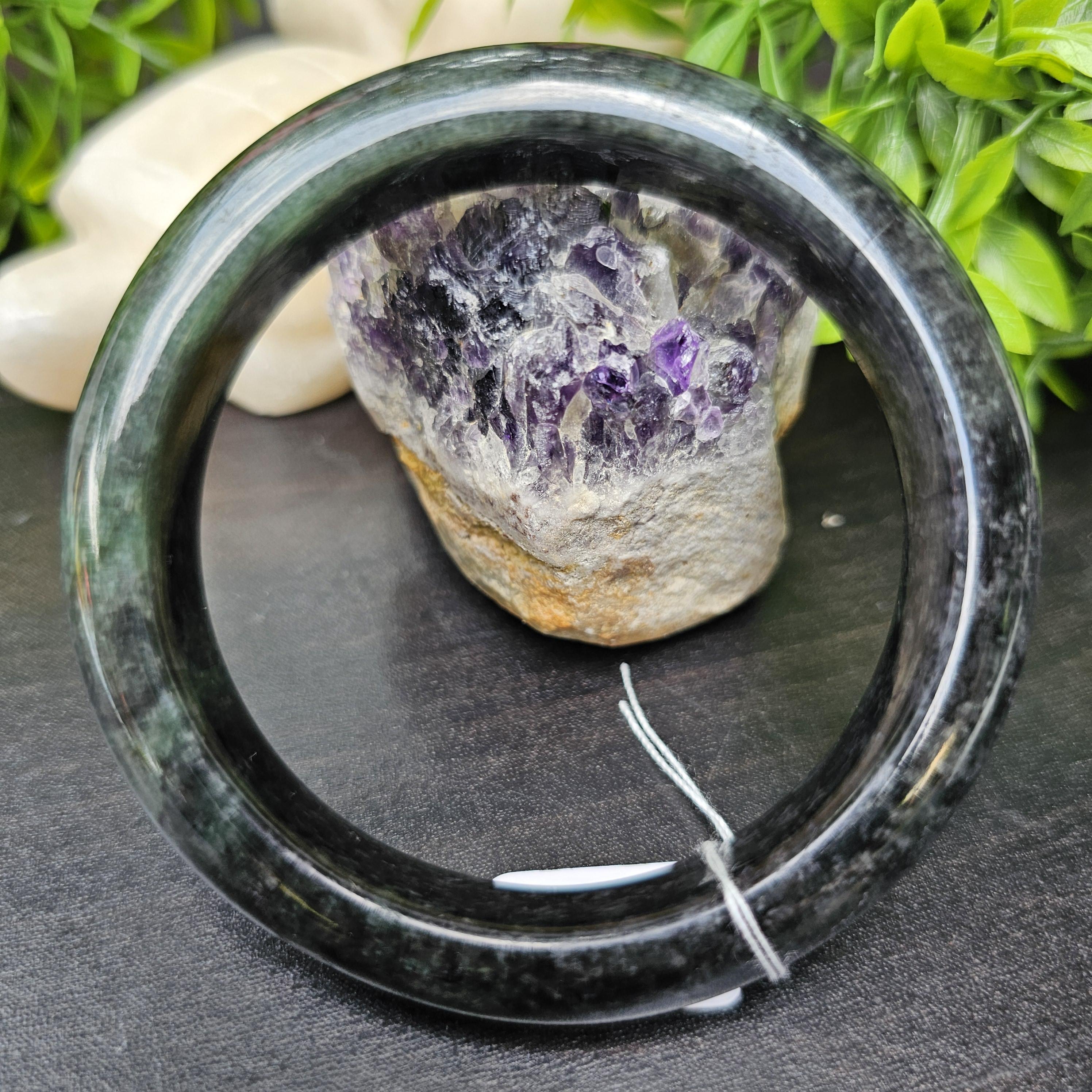 JB68041003 หยก พม่า แท้ Jade กำไลหยก 60 มม. (Jadeite bracelet) พม่า (Myanmar)